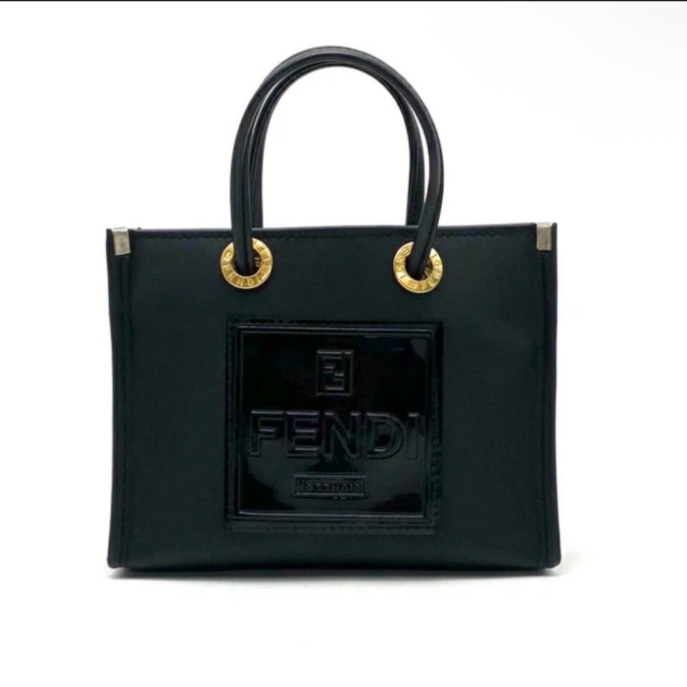 Fendi Black Tote with Gold Accents